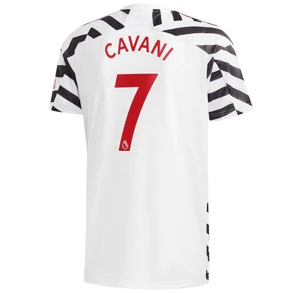 Camiseta Manchester United NO.7 Cavani 3ª Kit 2020 2021 Blanco